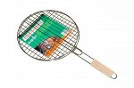 Решетка для гриля  с деревянной ручкой 719D(24)