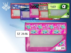 Tukzar Папка для тетрадей А4 (пластиковая, на липучке, ассорти 8 расцветок) арт.TZ 2646