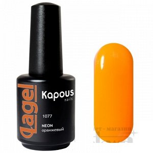 1077 "Neon" оранжевый гель-лак "LAGEL" ,15 мл