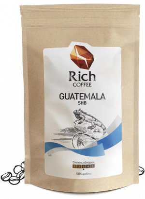 Кофе 500гр Выращивается на высоте свыше 1400 метров, на вулканических почвах, что придает зерну высокую плотность и насыщенность, а вкусу кофе — сбалансированность. Гватемальский кофе отличается повыш