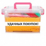 Кинетический песок в пластиковой коробке + 55 игрушек для песка+надувная песочница