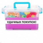Кинетический песок в пластиковой коробке + 55 игрушек для песка+надувная песочница