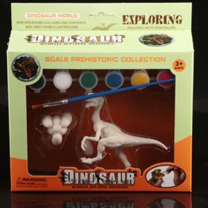 Модель динозавра для раскрашивания В комплекте кисточки и краска