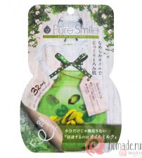 027935 "Pure Smile" "Natural Oil-in-Mask" Смягчающая косметическая маска для лица с фисташковым маслом, коллагеном и гиалуроновой кислотой 32 мл. 1/320