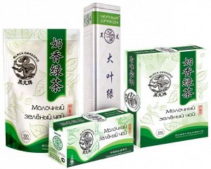 Чай Состав: байховый крупнолистовой зеленый чай, ароматизатор идентичный натуральному «молоко». Классический китайский зеленый чай Черный дракон с восхитительным сливочным вкусом способствует очищению