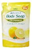 Крем-мыло для тела "Wins Body Soup grapefruit" с экстрактом грейпфрута и богатым ароматом (мягкая упаковка) 400 мл/20