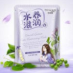 Маска тканевая с зеленым горошком &quot;BIOAQUA &quot; - подтягивание