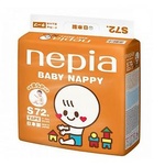 Детские подгузники &quot;Nepia Baby Nappy&quot; (для мальчиков и девочек) 72шт 4-8кг (Размер S)