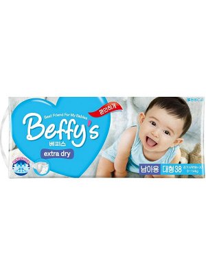 BEFFY'S ExtraDry подгузники для мальчиков L (9-14 кг), 38 шт