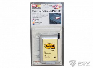 Блокнот с ручкой "Post-it" самоклейка 13391/80HR, алюминий