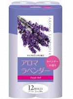 FUJIEDA SEISHI Туалетная бумага двухслойная, аромат лаванды, 27,5 м, 12 рулонов