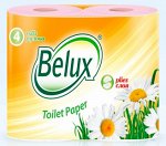 Бумага туал. BELUX Розовая 2-х сл. 4шт