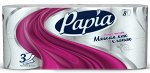 Туалетная бумага Papia 3-х слойная Белая 8 рулонов