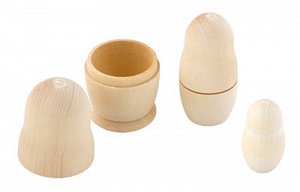 Заготовка для декорирования "Mr. Carving" DE-039 "матрешка" дерево d 5.5 см 5.5 х 5.5 х 10.5 см 3 места