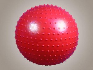 Мяч Фитбол с шипами (диаметр 65 см) с насосом красный