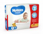 Подгузники Хаггис Классик Миди Mega Pack 3 (4-9кг) 78шт