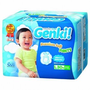 "Genki" детские подгузники-трусики 9-14 кг (L) 30 шт