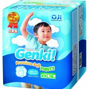 "Genki" детские подгузники-трусики 13-25 кг(XXL) 18 шт