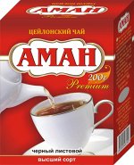 Чай АМАН черный листовой цейлонский 200 гр
