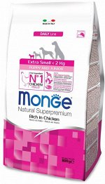 Monge Dog Extra Small корм для щенков миниатюрных пород с курицей 800г