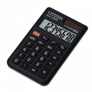 Калькулятор CITIZEN 8 разрядов SLD-200N 2 питания 10х60х98 мм {Филиппины}