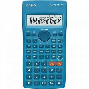 Калькулятор научный CASIO 10+2 разряда FX-220PLUS-2 181 функция 10х71х134 мм голубой CASIO {Китай}