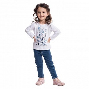 Фуфайка детская трикотажная для девочек (футболка с длинным рукавом)