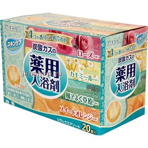 "Hakugen" "Bath King"  соль для ванны Аромат розы, ромашки, луговых трав, сладкого апельсина (20 таблеток)