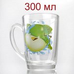 Кружка 300 мл капучино Яблоко Зеленое К