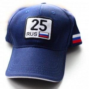 Бейсболка "25 rus" с вышивкой синяя