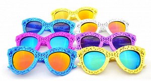 Солнцезащитные очки детские с зеркальными стеклами ажурные