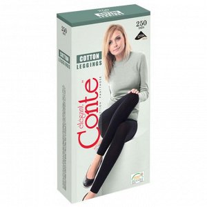 Легинсы жен. хлопковые COTTON LEGGINGS 250, nero 7С-39СП