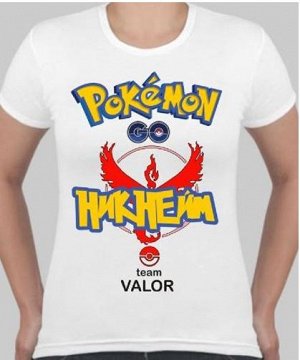 Футболка женская Pokemon go team valor, ваш никнейм