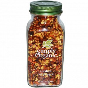 Simply Organic, Молотый красный перец, 1,59 унции (45 г)