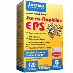 Пробиотики Jarrow Formulas, Jarro-Dophilus EPS, 120 Овощных капсул. Отзыв: Пробиотики с хорошей приживаемостью. За месячный курс нормализовался стул, нет ощущения вздутия живота, кожа стала менее сухо