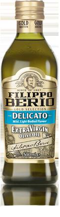 Масло оливк. нераф. extra virgin delicato, ст/б, 0,5 л, filippo berio