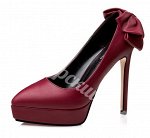 туфли женские, цвет бордовый