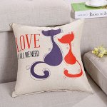 Л Наволочка коты love для подушки