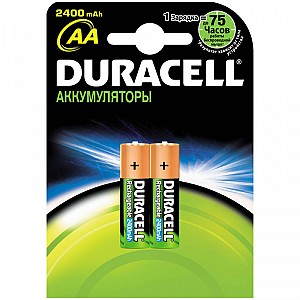 DURACELL Аккумуляторы предзаряженные никель_металлгидридные AA HR06 2400mAh 2шт