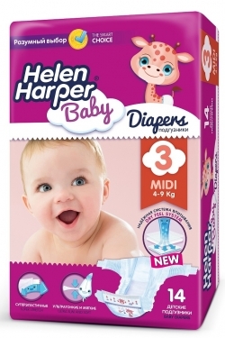 Helen Harper Детские подгузники Baby размер 3. Midi (4-9 кг) 14 шт.
