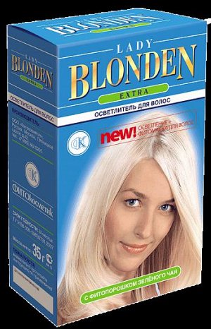 Средство д/осветления волос LADY BLONDEN 35г Extra с фитопорошком зеленого чая