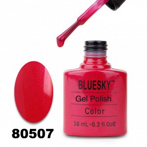 Гель лак Bluesky 80507-Красно-малиновый с микроблеском