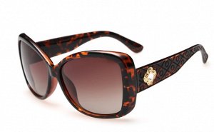 Солнцезащитные очки леопардовые с широкими дужками