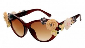Солнцезащитные очки с акриловыми цветами