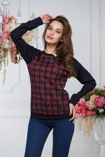 Свитшот (клеткастем.рукавом).Цвет:клетка