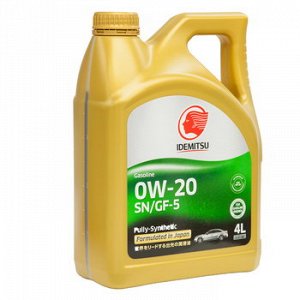 Масло моторное IDEMITSU  FULLY-SYNTHETIC   SN/GF-5 0w20 4л (синтетическое)