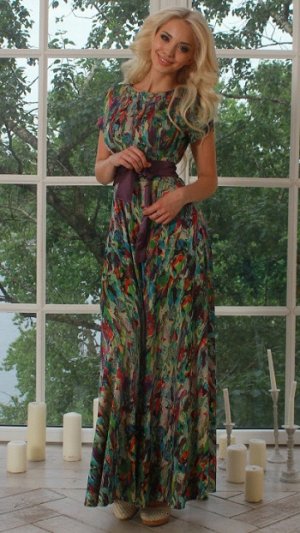 платье "Лаура" 6207-1-макси разводы