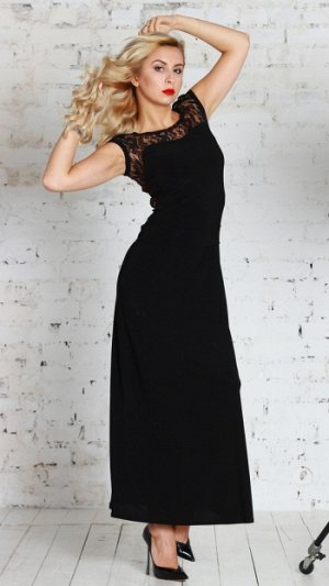 платье "Элегия" 619231-макси черный