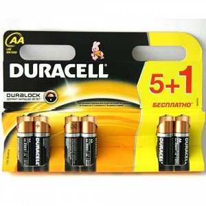 DURACELL Basic AA Батарейки алкалиновые 1.5V LR6 6шт