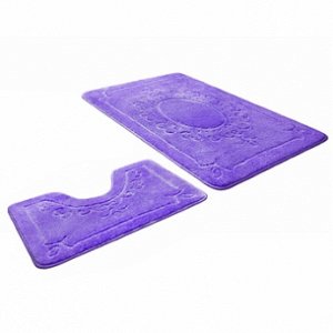 Комплект ковриков для санузла SHAHINTEX цвет фиолетовый